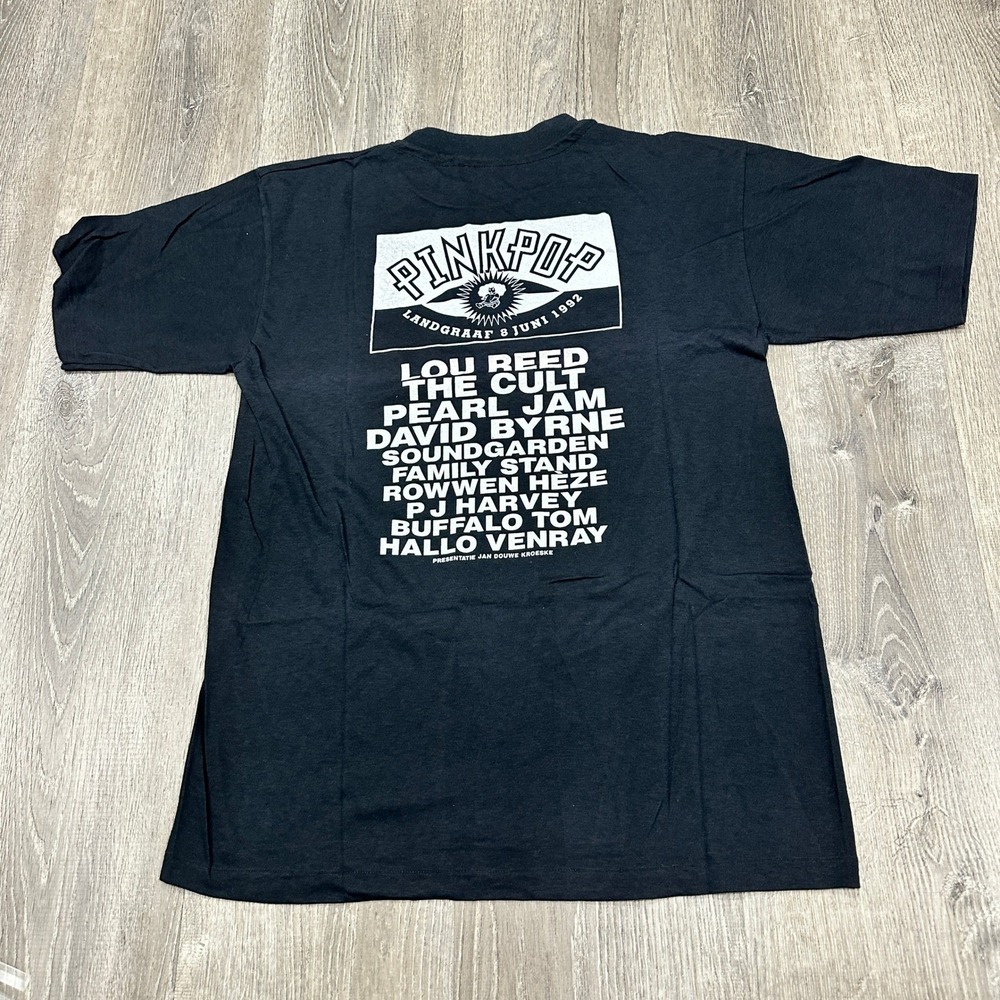 Pinkpop Festival TShirt Men L 1992 Pearl Jam PJ Harvey Lou Reed Cult Soundgarden - Picture 7 of 10